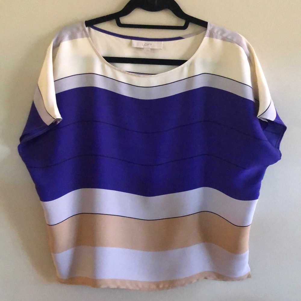 Silk bat sleeve blouse